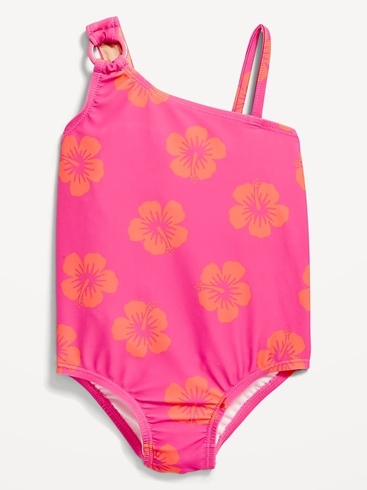 View large product image 1 of 2. Printed One-Shoulder Swimsuit for Toddler & Baby