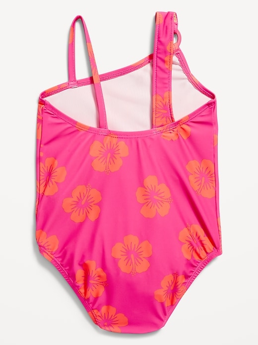 View large product image 2 of 2. Printed One-Shoulder Swimsuit for Toddler & Baby