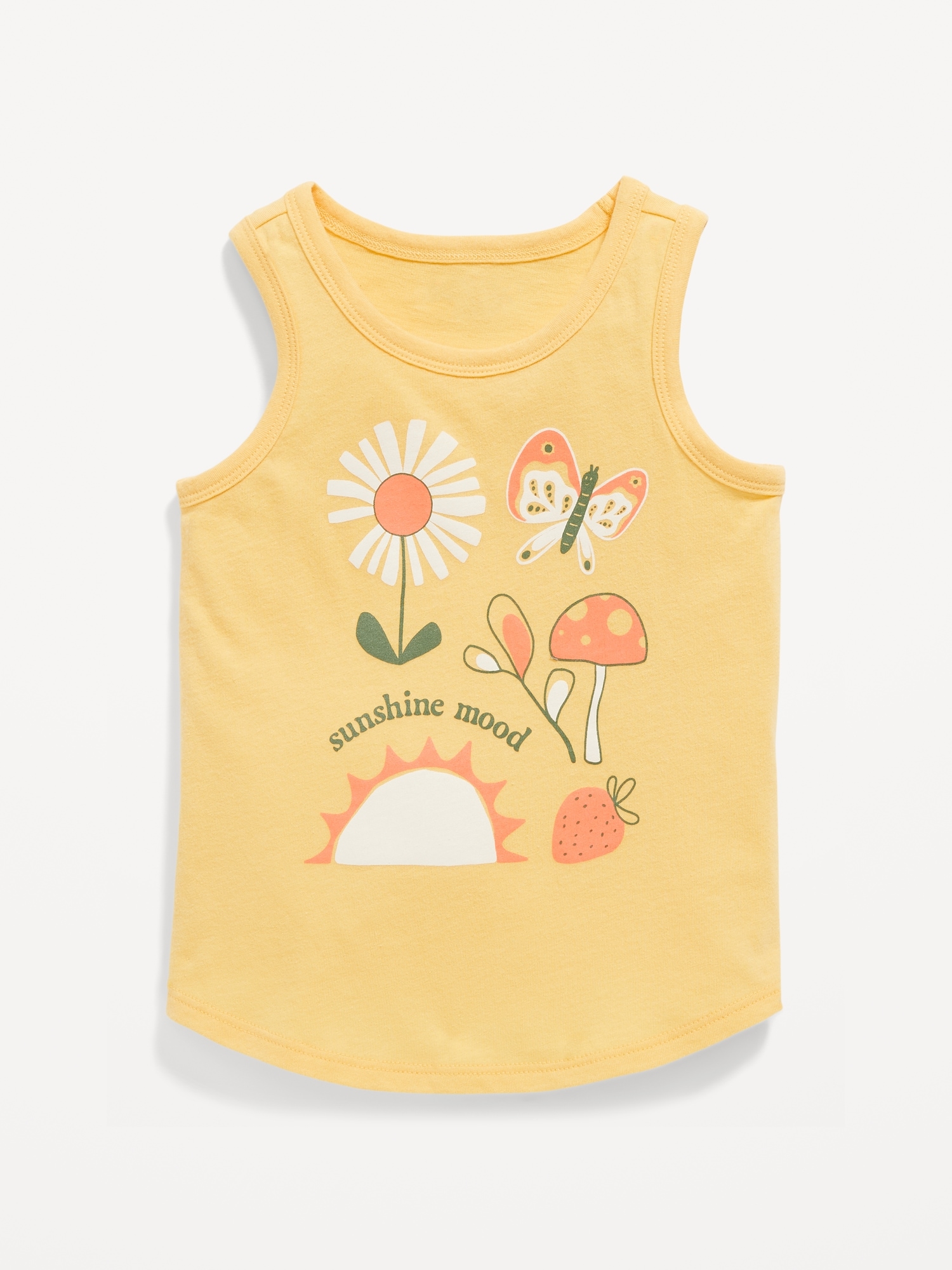 Old Navy Graphic Tank Top for Toddler Girls yellow. 1