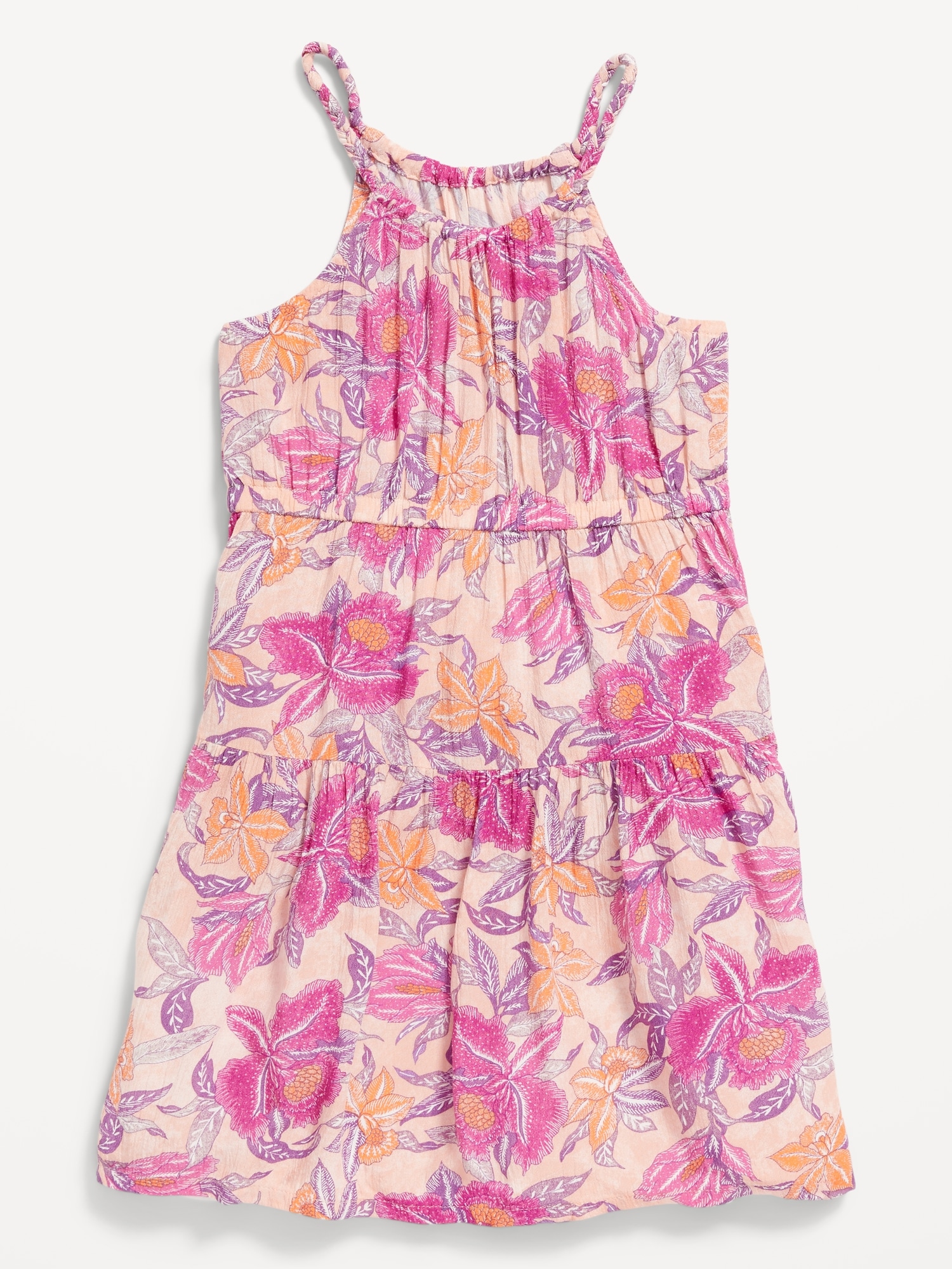 Sleeveless Crinkle-Crepe Fit & Flare Dress for Toddler Girls