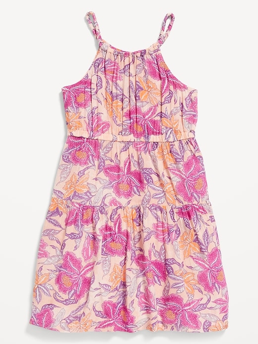 View large product image 2 of 2. Sleeveless Crinkle-Crepe Fit & Flare Dress for Toddler Girls