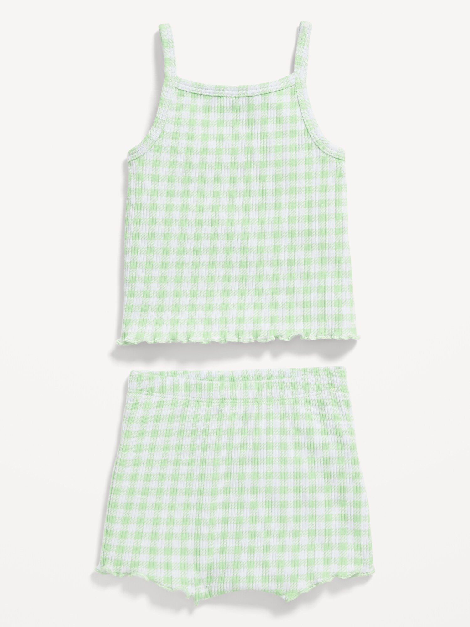 Printed RibKnit LettuceEdge Cami & Shorts Set for Baby Old Navy