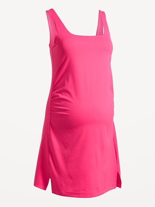 maternity sleeveless powersoft mini skort dress Maternity Sleeveless PowerSoft Mini Skort Dress