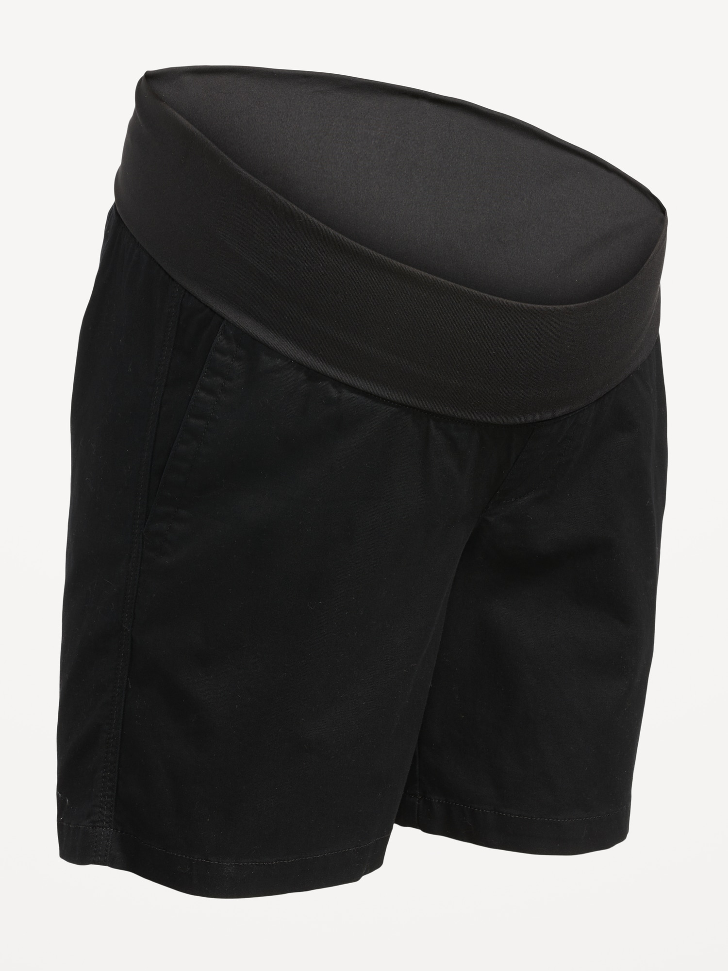 Maternity Rollover-Waist OGC Chino Shorts -- 5-inch inseam