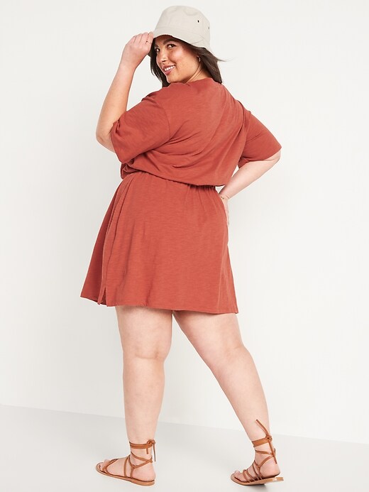 Waist-Defined Slub-Knit Mini Dress | Old Navy