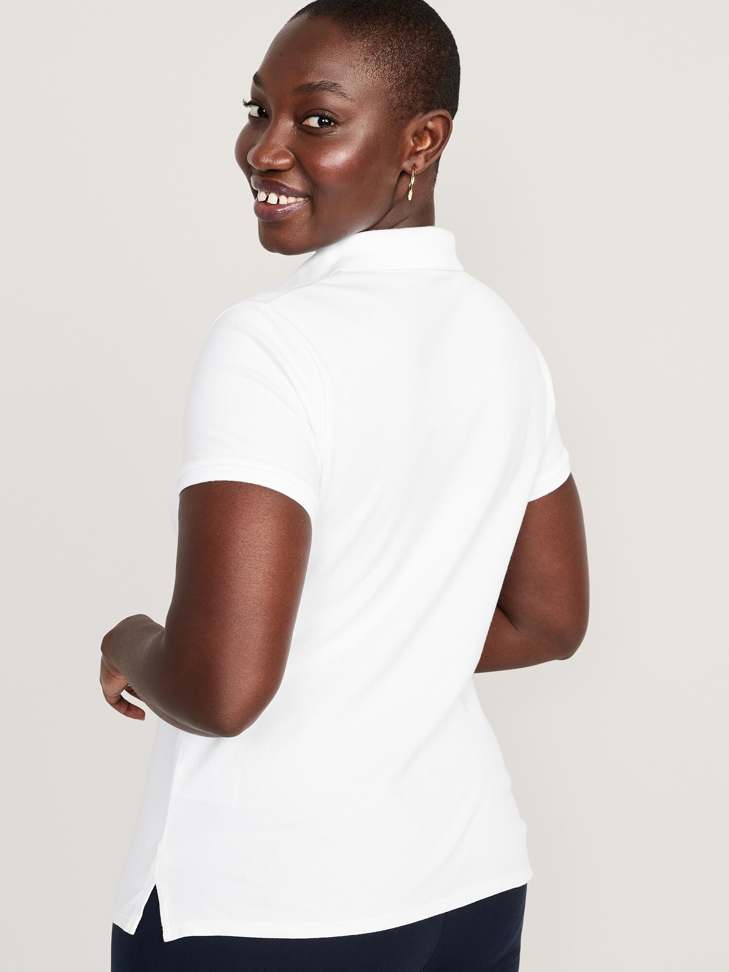 Женские топы Old Navy Uniform Pique Polo 2-Pack, цвет: Белый — фото 6