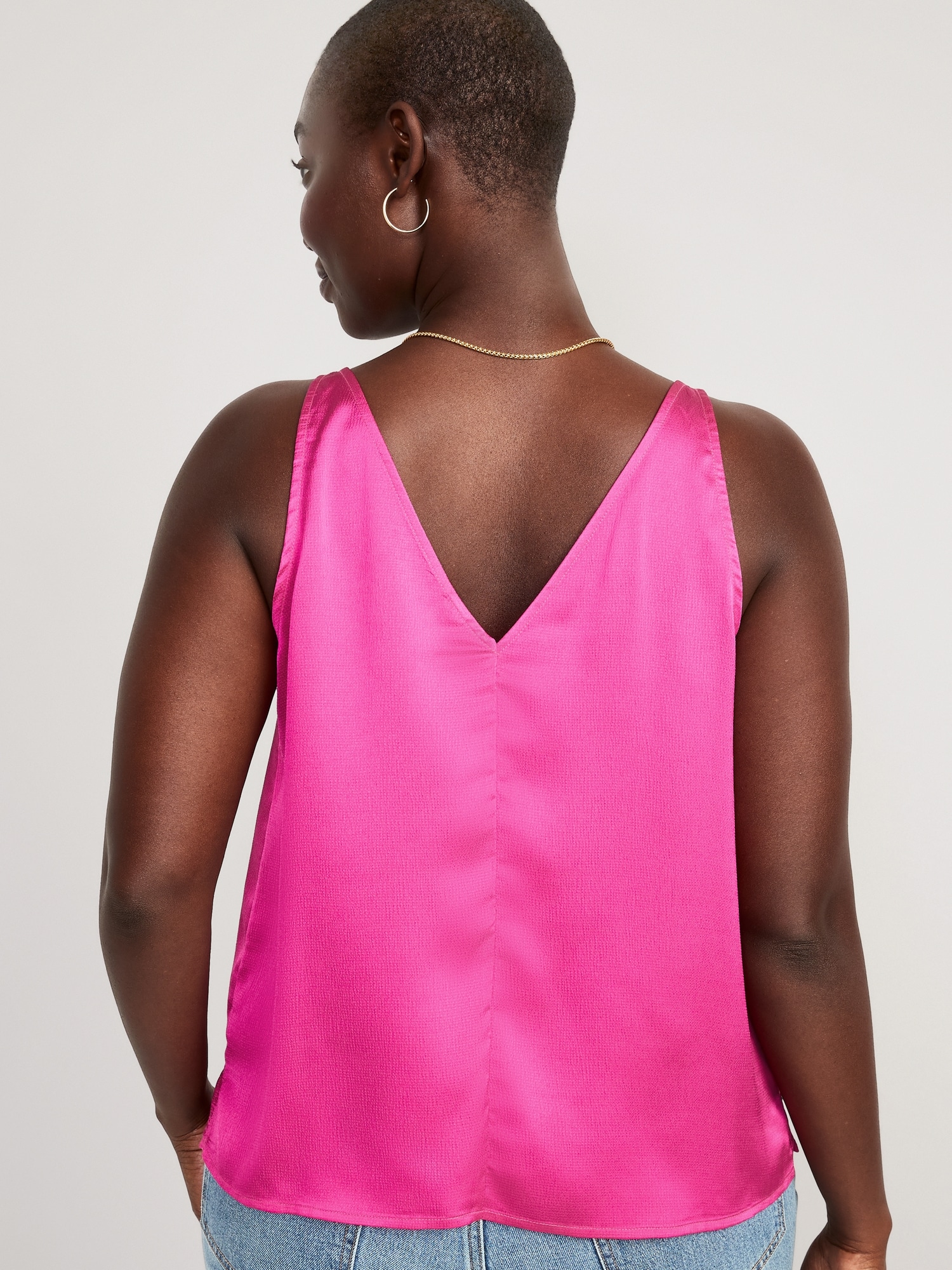 V-Neck Sleeveless Satin Top | Old Navy