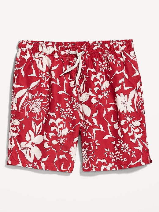 Image number 3 showing, Printed Swim Trunks --7-inch inseam