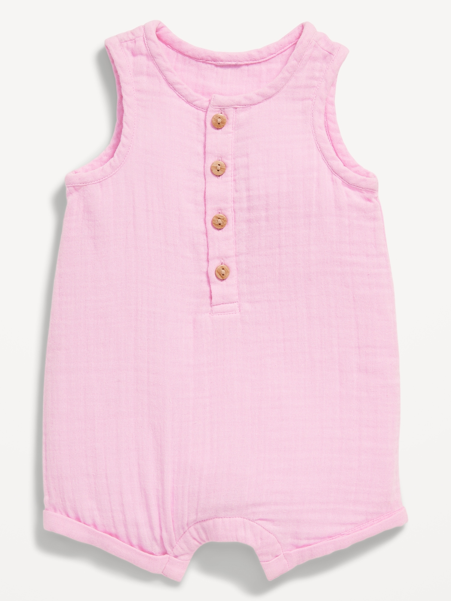 Unisex Sleeveless Henley Romper for Baby | Old Navy