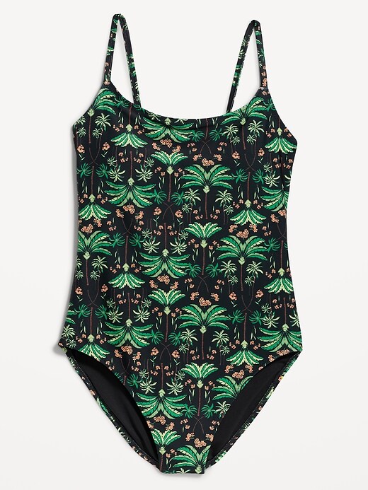 Image number 4 showing, Tie-Back One-Piece Cami Swimsuit