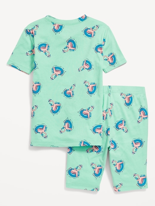 View large product image 2 of 2. Gender-Neutral Snug-Fit Pajama Shorts Set for Kids