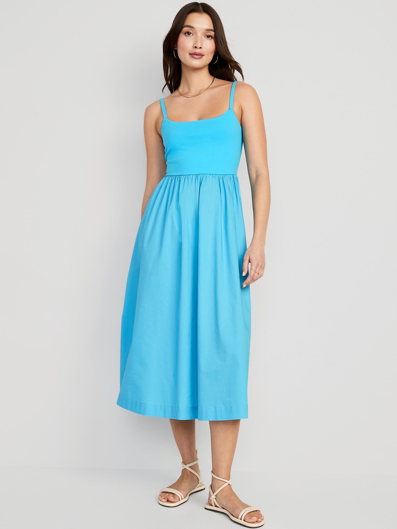 Oldnavy Fit & Flare Combination Midi Cami Dress for Women