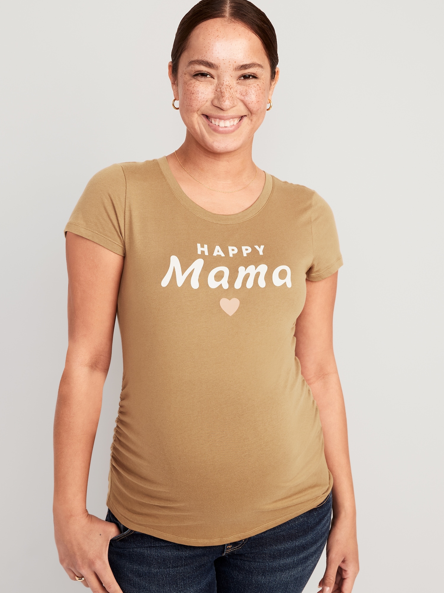 Old Navy Women's Maternity Graphic Side-Shirred T-Shirt - - Size M