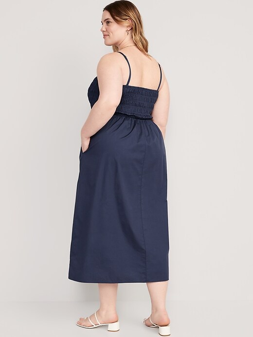 Fit & Flare Sleeveless Smocked Maxi Cami Dress