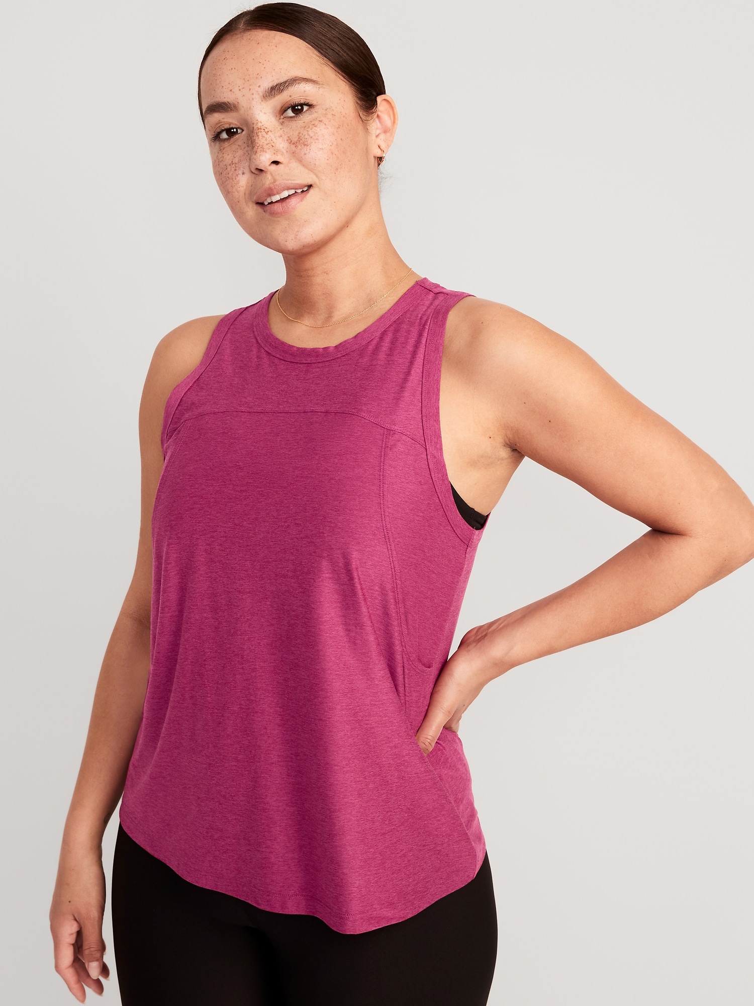 Old Navy Maternity Cloud 94 Soft Sleeveless Cutout T-Shirt pink. 1