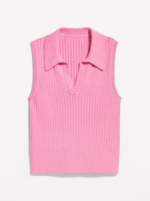 Image number 4 showing, Sleeveless Rib-Knit Cropped Polo