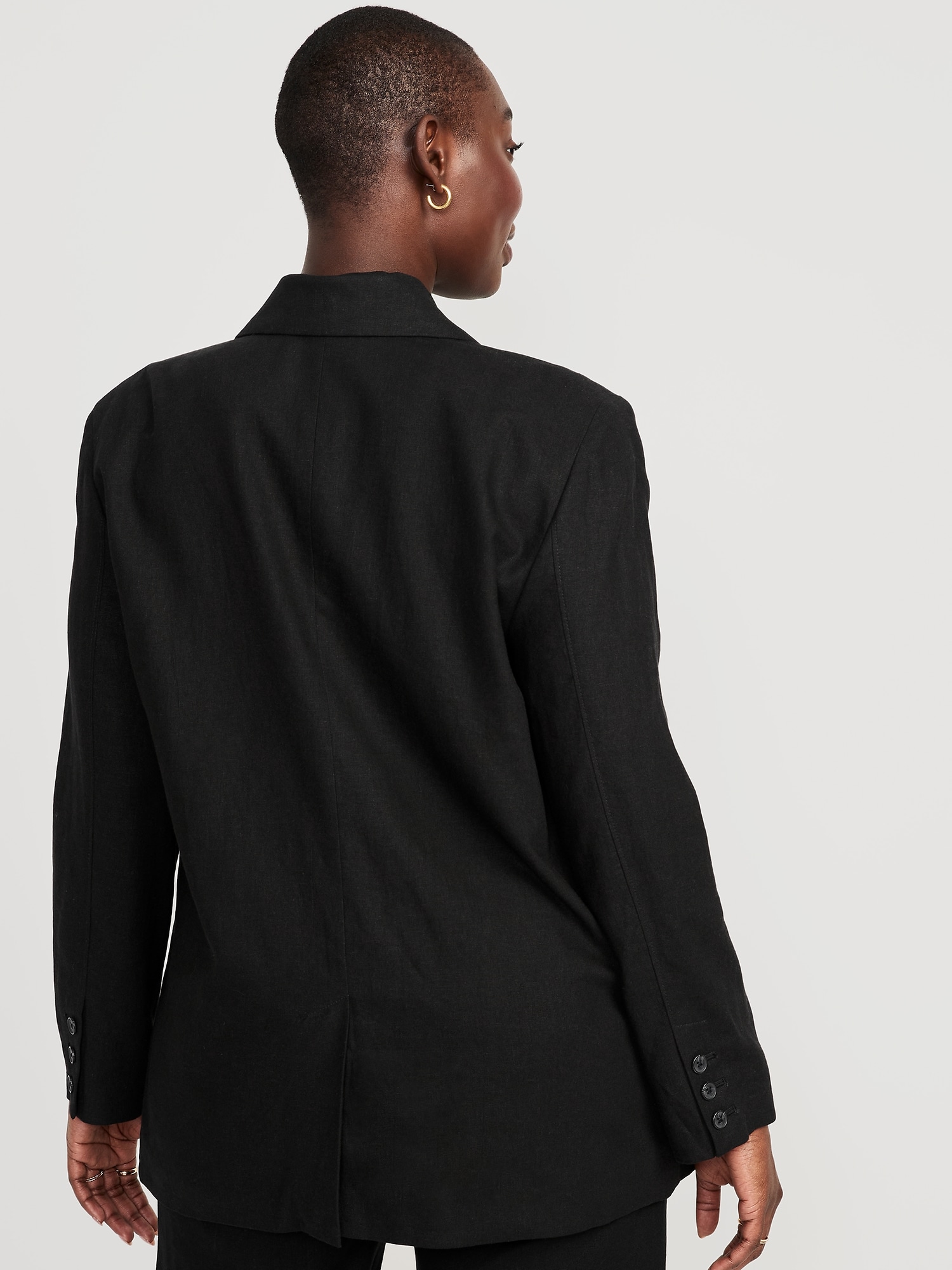 geschenk bank gemeenschap Double-Breasted Linen-Blend Suit Blazer for Women | Old Navy