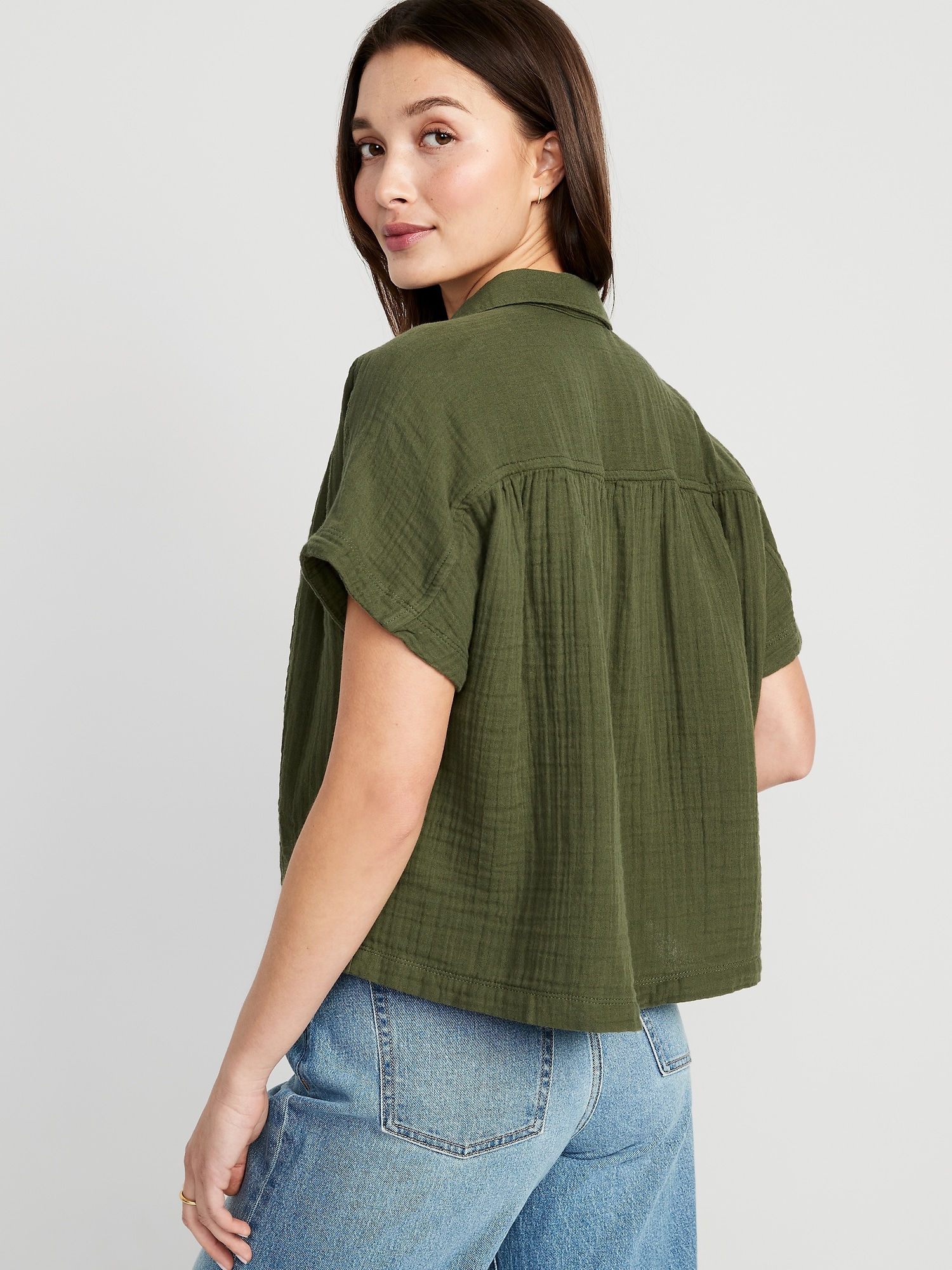 V-Neck Dolman-Sleeve Blouse For Women | Old Navy