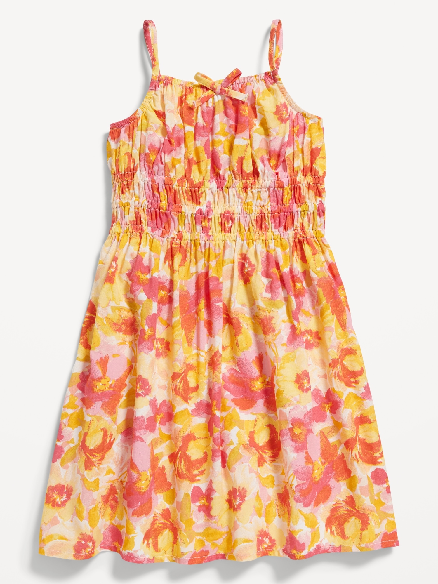 Sleeveless Tie-Front Smocked Floral Dress for Toddler Girls | Old Navy
