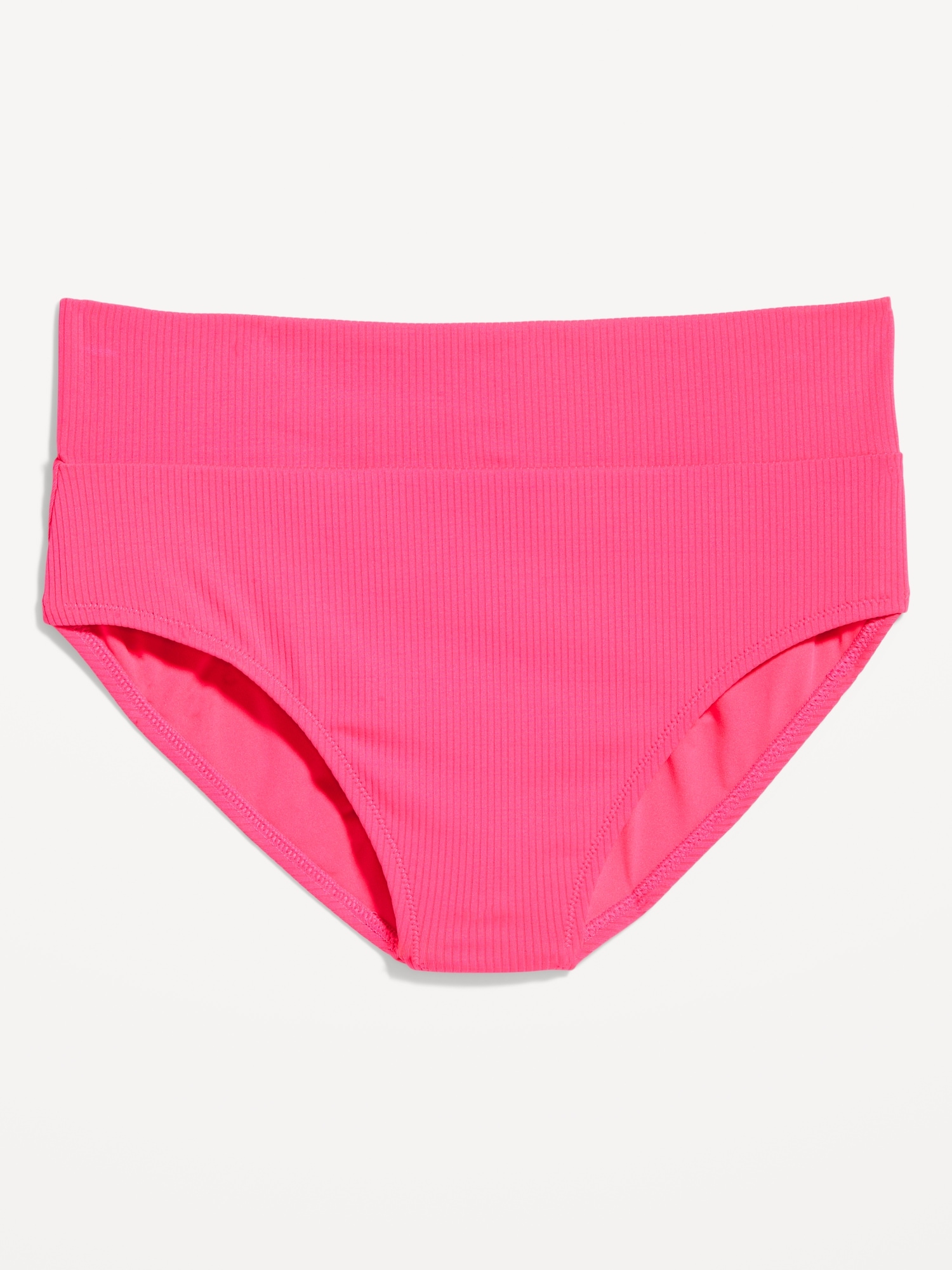 HighWaisted Banded RibKnit Bikini Swim Bottoms Old Navy