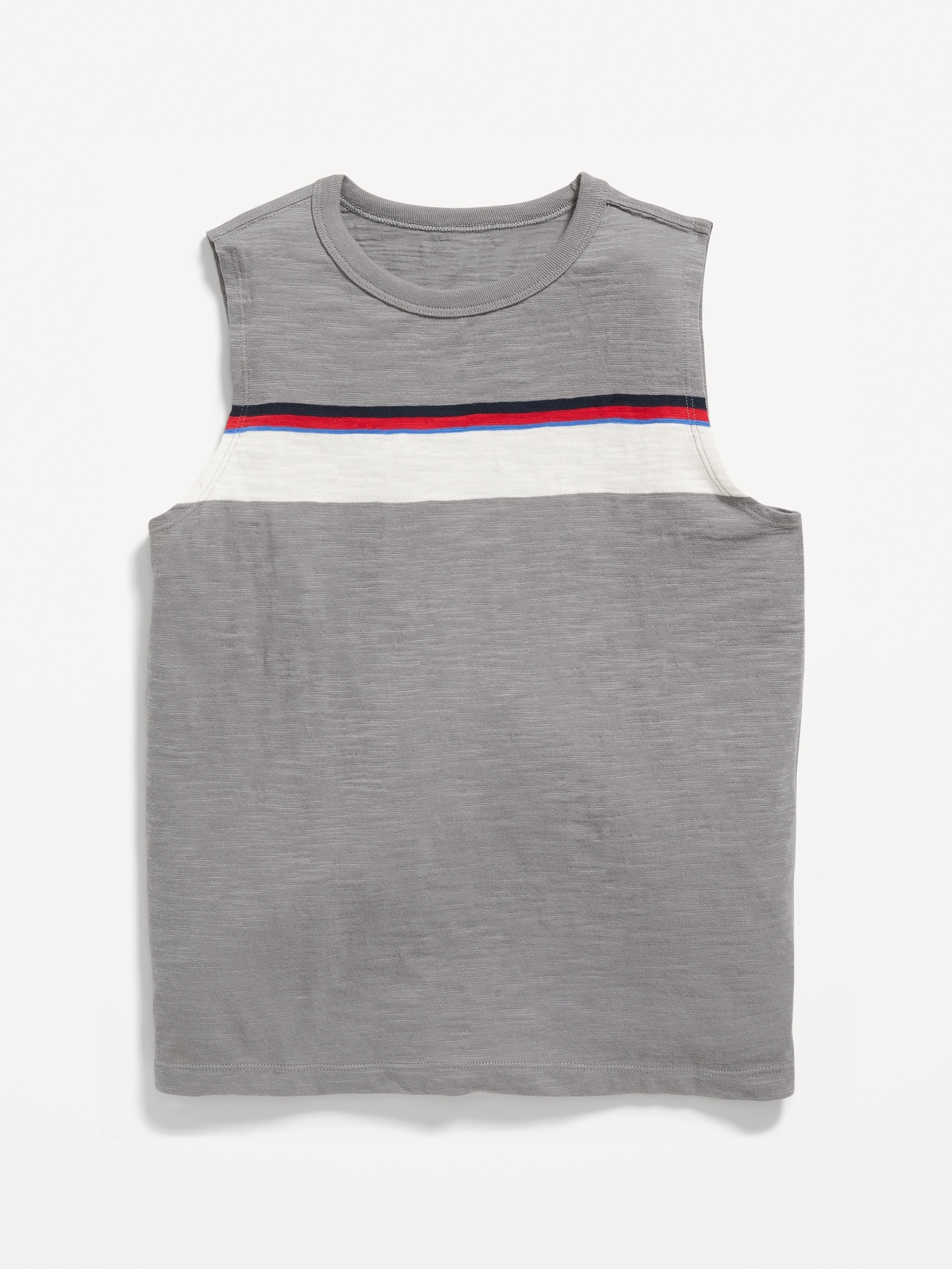 Color-Blocked Sleeveless Muscle T-Shirt for Boys