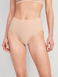 Image number 1 showing, High-Waisted No-Show Brief Underwear