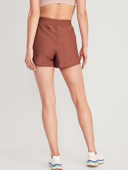 Image number 2 showing, High-Waisted PowerSoft Shorts -- 3-inch inseam