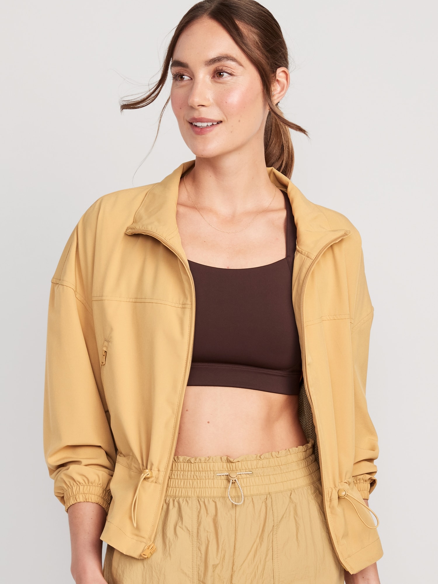 Loose StretchTech Cinched-Waist Jacket | Old Navy