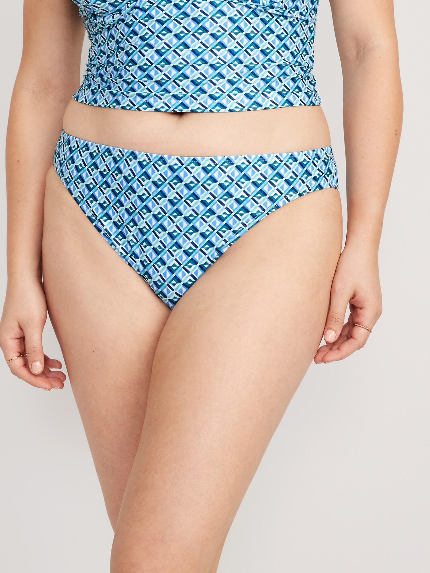 Низ бикини French-Cut, высокая посадка, с принтом — Old Navy, цвет: Синий — фото 5