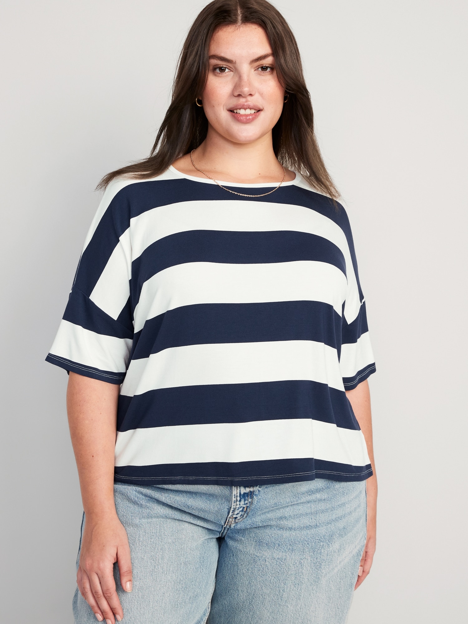 Luxe Oversized Striped T-Shirt for Old Navy
