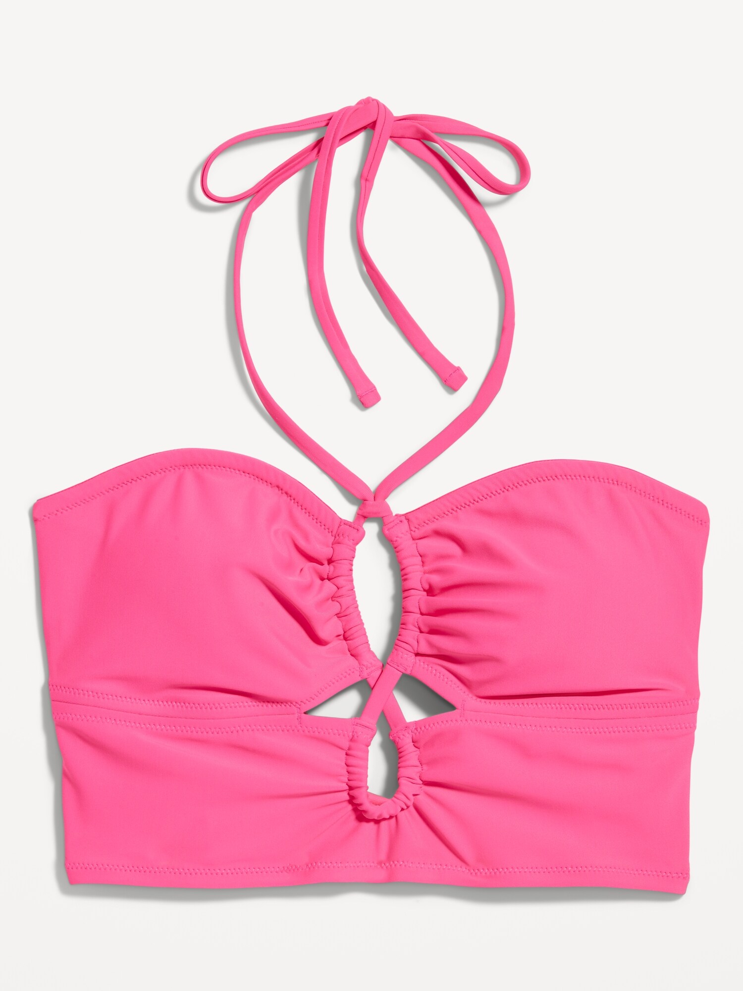 Cropped Cutout Halter Longline Bikini Swim Top for Women | Old Navy