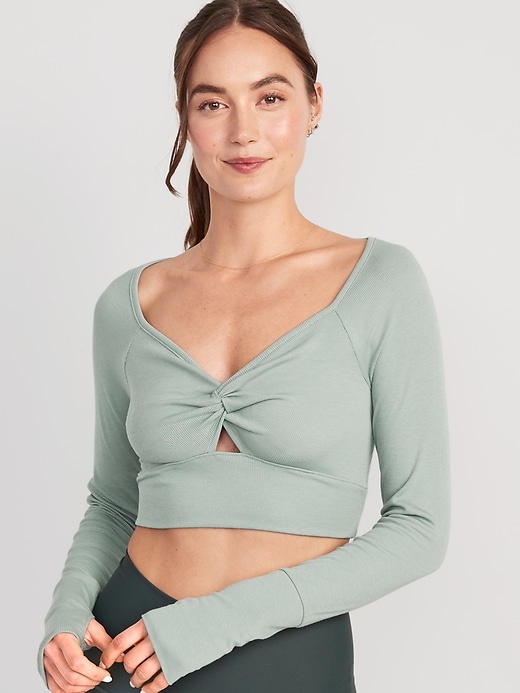 UltraLite Cropped Twist-Front Shrug Top for Women | Old Navy
