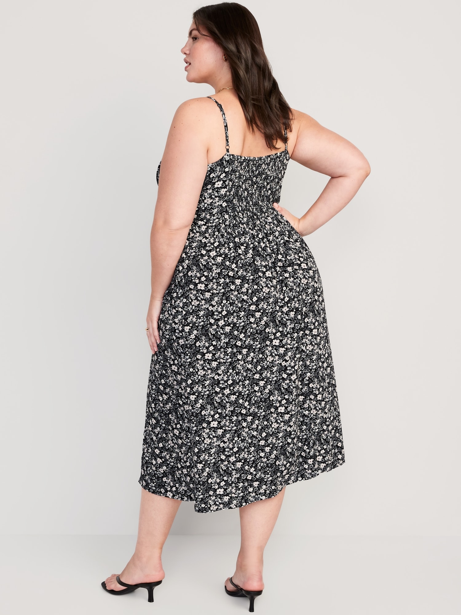 Fit & Flare Sleeveless Floral Midi Dress for Women | Old Navy