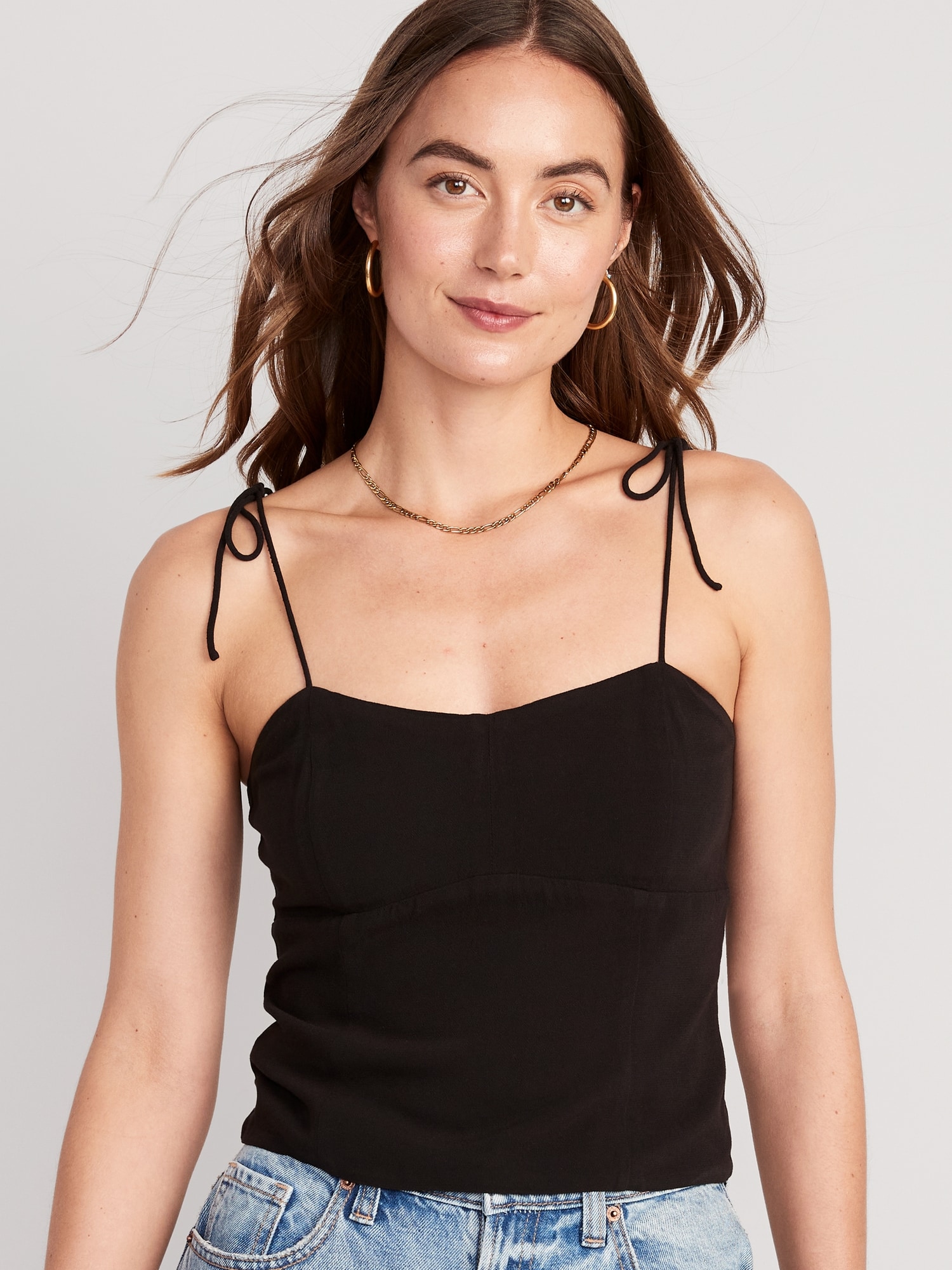 Old Navy First-Layer Tunic Cami Top for Women black - 505203023