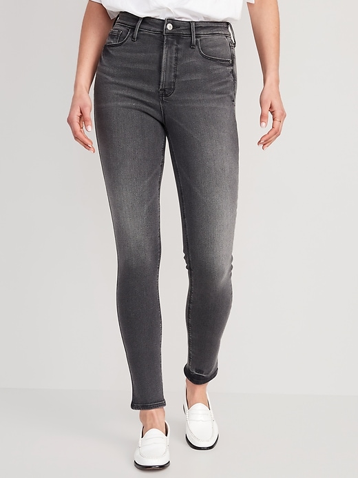 Image number 1 showing, Extra High-Waisted Rockstar 360° Stretch Super-Skinny Jeans