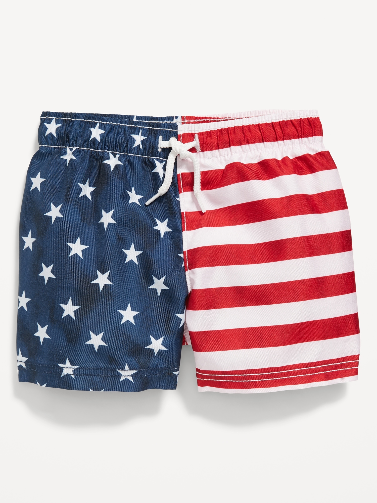 Old Navy Matching Printed Swim Trunks for Baby red. 1