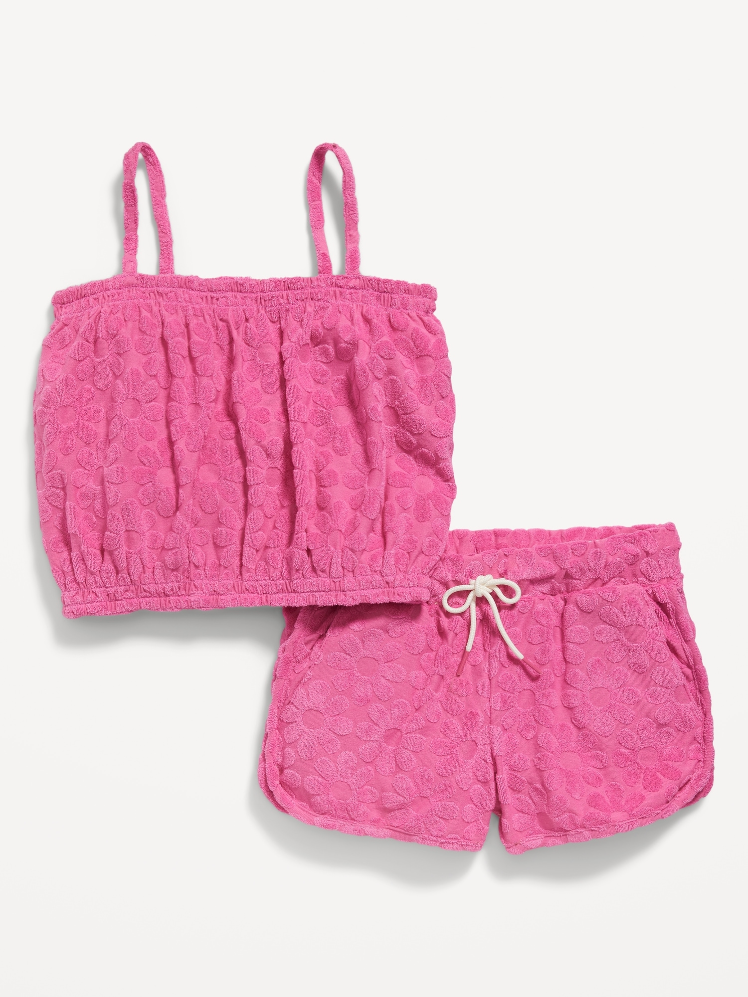 Woven Top & Shorts Set with Contrast Colors
