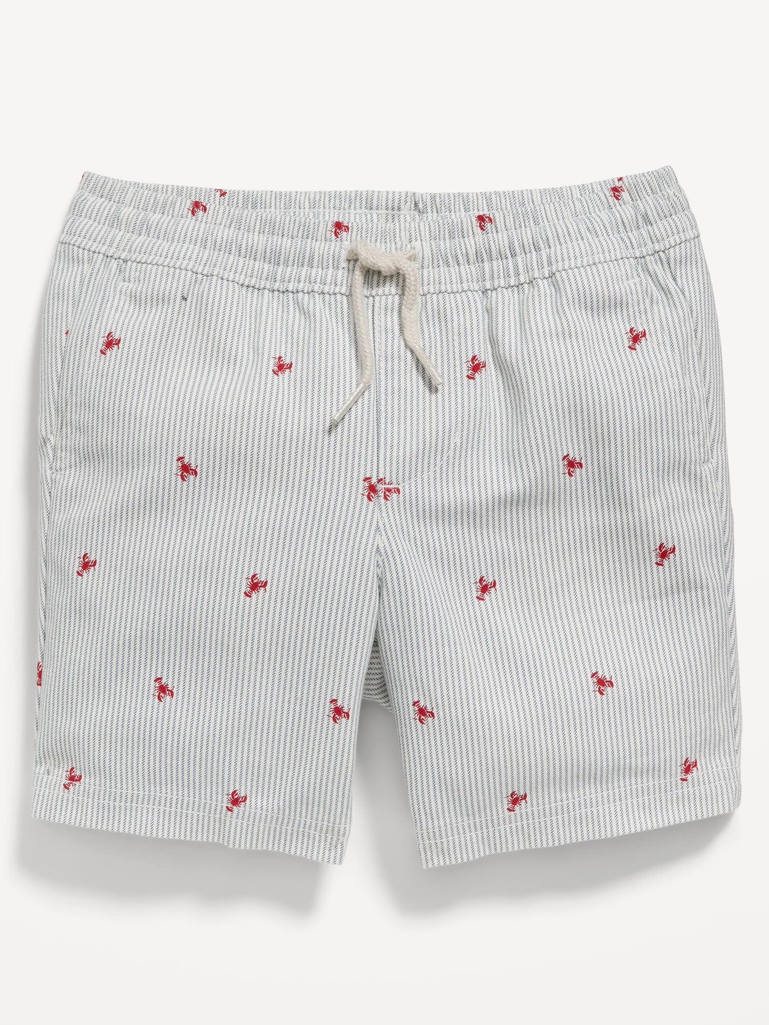 Old Navy Printed Functional-Drawstring Twill Shorts for Toddler Boys red. 1