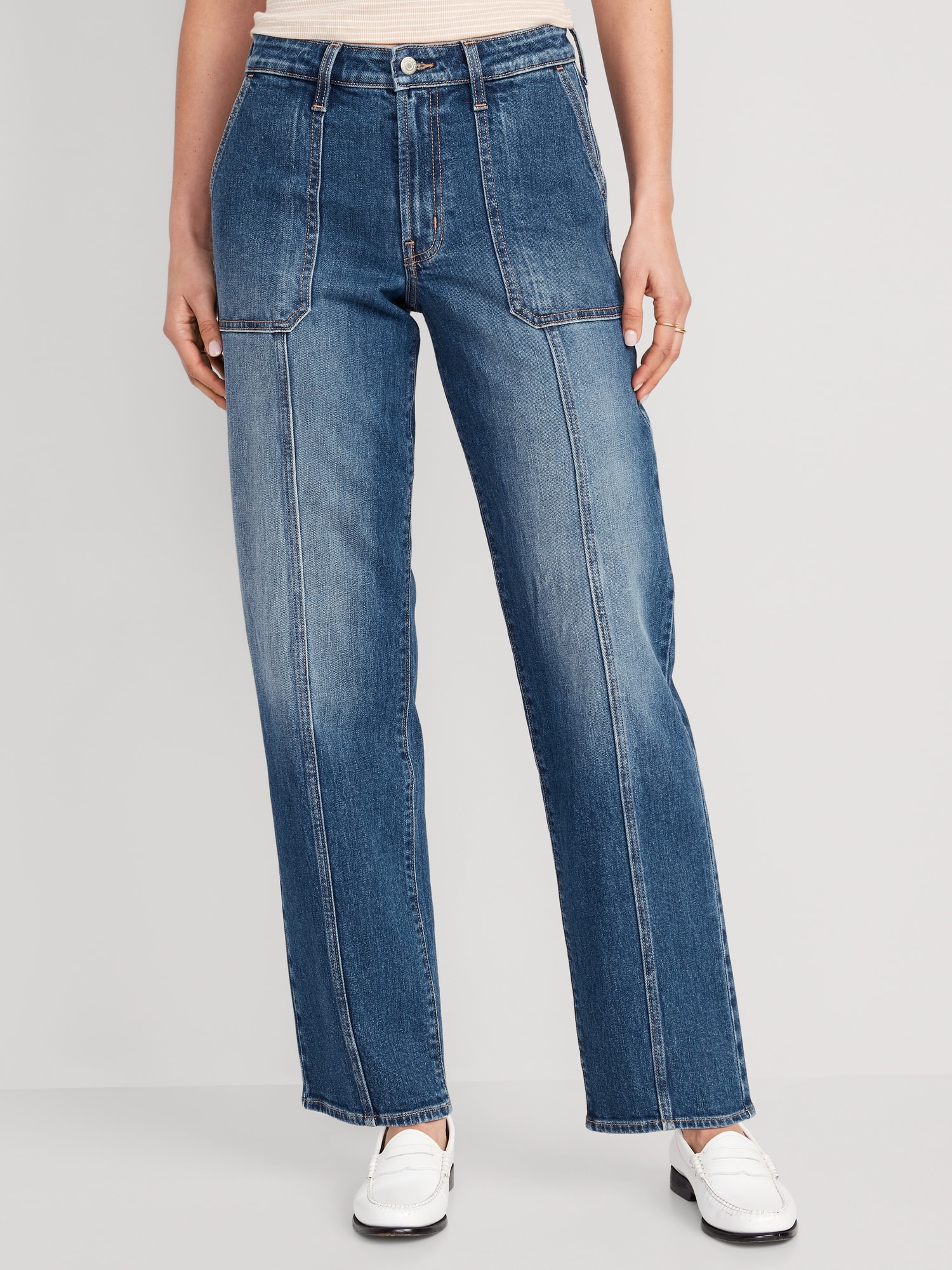 High-Waisted OG Loose Utility Jeans