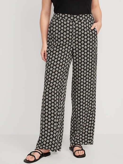 High-Waisted Playa Soft-Spun Wide-Leg Pants for Women | Old Navy