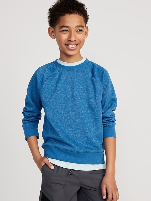 View large product image 1 of 3. Long-Sleeve Crew-Neck Sweatshirt for Boys