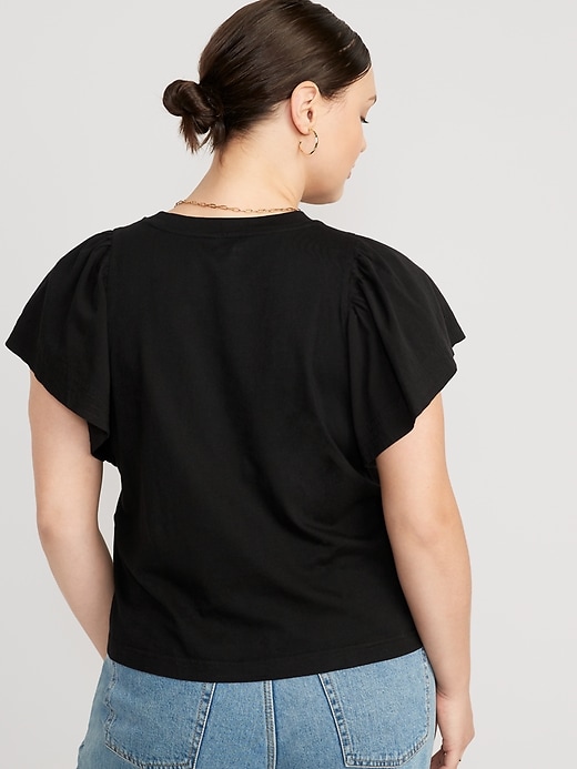 Flutter-Sleeve Paneled T-Shirt for Women | Old Navy