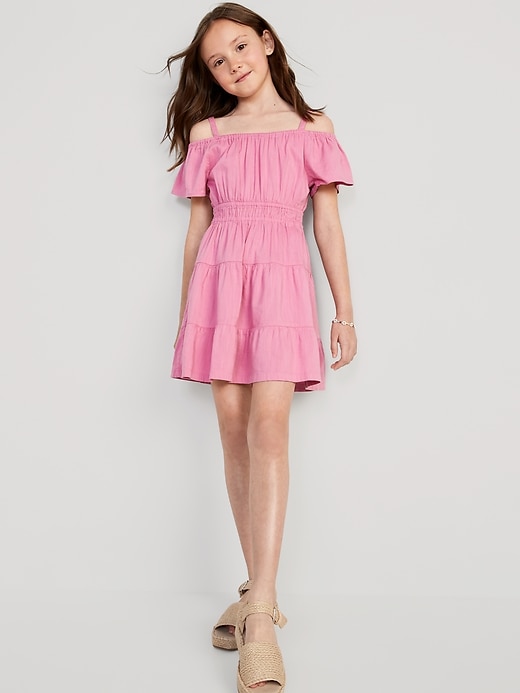 Off-The-Shoulder Tiered Swing Dress for Girls | Old Navy