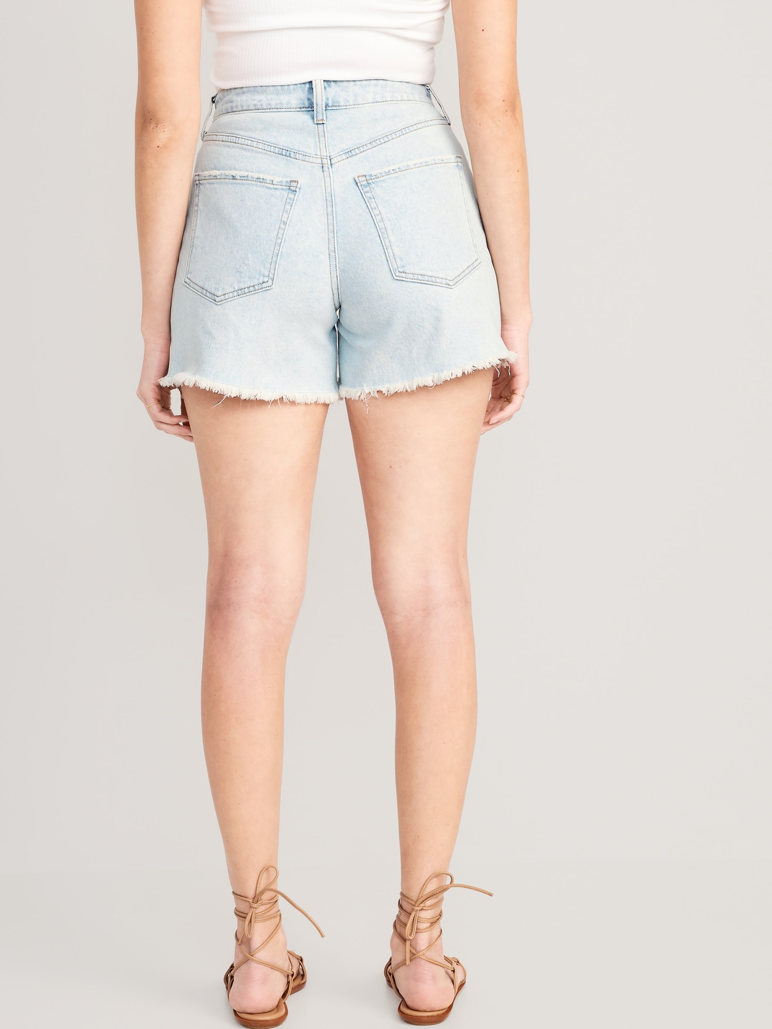 Curvy HighWaisted ButtonFly OG Straight CutOff Jean Shorts 5inch