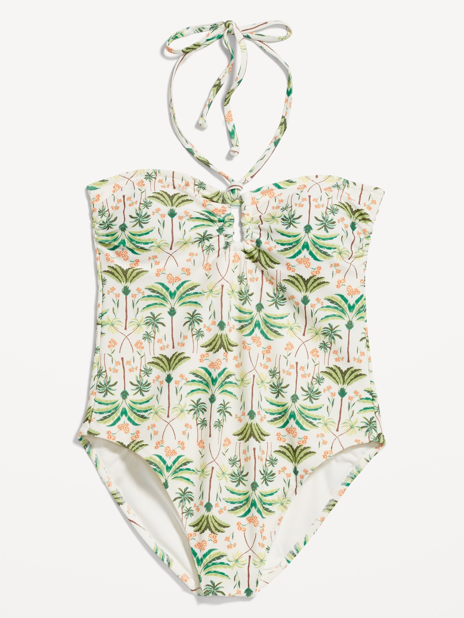 Square-Ring Halter One-Piece Swimsuit | Old Navy