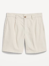 View large product image 3 of 3. Slim Built-In Flex Ultimate Chino Pleated Shorts -- 7-inch inseam