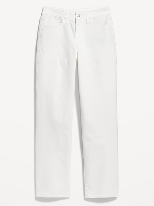 High-Waisted Wow White Loose Jeans | Old Navy