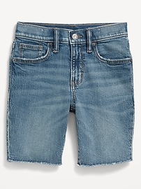 View large product image 4 of 5. 360° Stretch Pull-On Jean Shorts for Boys (At Knee)