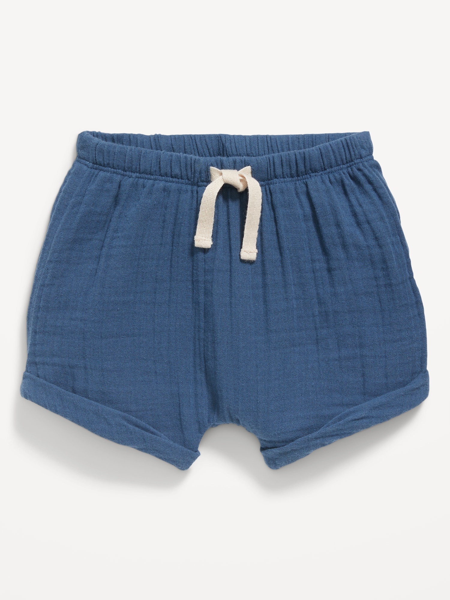 Old Navy Unisex Double-Weave Pull-On Shorts for Baby blue. 1