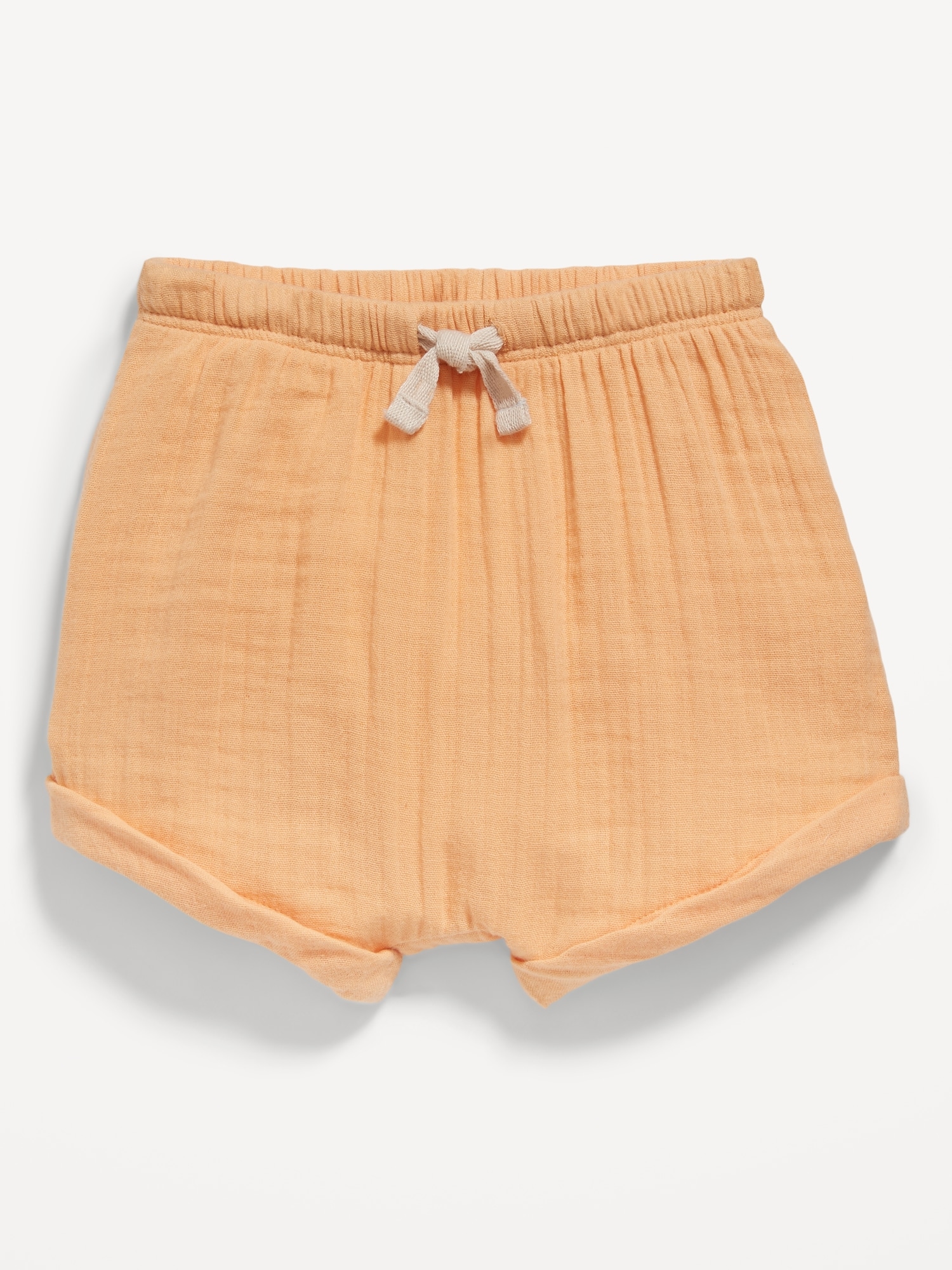 Old Navy Unisex Double-Weave Pull-On Shorts for Baby yellow. 1
